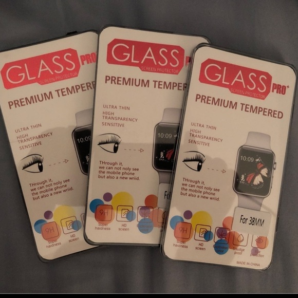 Glass Pro + Screen Protector Premium Tempered Glass for 38mm Apple Watch - Picture 1 of 2